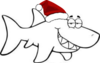 Santa Shark Clip Art