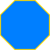 Blue Octagon Clip Art