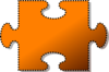 Jigsaw Orange Puzzle Piece Cutout Clip Art