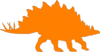 Orange Stegosaurus Clip Art