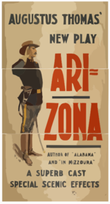 Augustus Thomas  New Play, Arizona Author Of  Alabama  And  In Mizzoura  : A Superb Cast, Special Scenic Effects. Clip Art