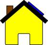 Yellow House And Solar Panel Clip Art