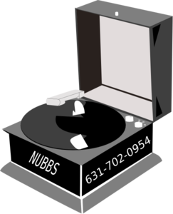 Nubbs Phonograph B&w Clip Art