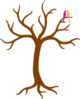 Bare Tree With Love Birds Large Clip Art