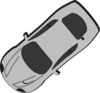 Gray Car - Top View - 220 Clip Art
