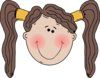 Blushing Girl Clip Art