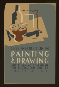 Free Instruction In Painting & Drawing Art Teaching Division Of The Federal Art Project, Works Progress Administration. Clip Art