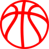 Red Basketball Clip Art