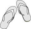 Flip Flops Black White Clip Art