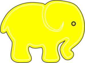 Elephantimage Yellow Clip Art
