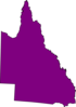 Qld Map  Sectional Purple Clip Art