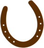 Cowboy Brown Horseshoe Clip Art