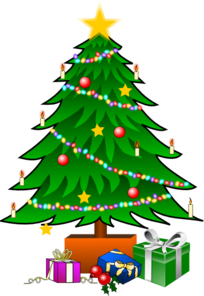 Christmastree With Gifts Clip Art
