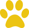 Gold Paw Print Clip Art