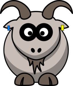 Goat With Uk Eid Tags Clip Art