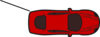 Red Car - Top View Clip Art