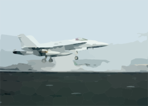 F/a-18 Launches From The Flight Deck Of The Uss George Washington. Clip Art