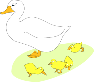 Goose And Gosling Clip Art