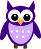Dark Purple Owl Clip Art