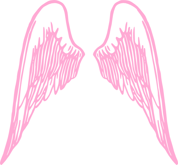 Pink Angelwings Clip Art at Clker.com - vector clip art online, royalty