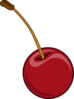 Cherry With Stem Clip Art