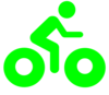 Green Biker2 Clip Art