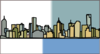 Melbourne-skyline Colour Clip Art