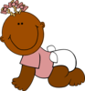 Baby Girl Crawling Clip Art at Clker.com - vector clip art online