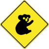 Warning Koalas Ahead Clip Art