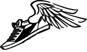 Running Shoe With Wings Clip Art