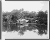 [indian Hut In Clearing On River Bank, Brazil] Clip Art