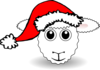 Santa Sheep Clip Art