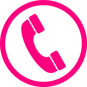 Pink Phone Icon Clip Art