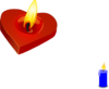 Burning Heart Candle Clip Art