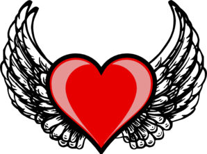 Heart Wing Logo Clip Art