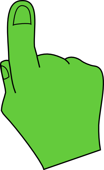 Pointing Hand Green Clip Art at Clker.com - vector clip art online