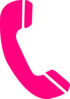 Pink Telephone Clip Art