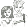 Boy And Girl Teens Clip Art