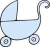 Blue Pram New Clip Art