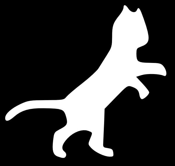 White Cat  Logo  Clip Art at Clker com vector clip art 