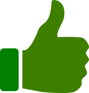 Green Thumbs Up  Clip Art