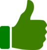 Green Thumbs Up  Clip Art