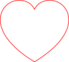 Red Outline Heart Clip Art