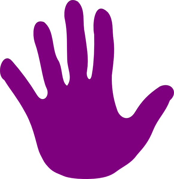 Hand - Purple Clip Art at Clker.com - vector clip art online, royalty
