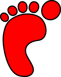 Red Footprint Clip Art
