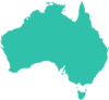 Australia Map Aqua Clip Art