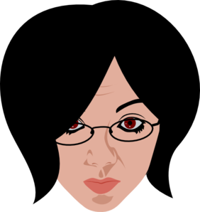 Woman Wearing Glasses Clip Art