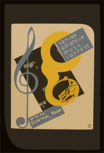 Senior Amateur Music Contest On The Mall, Central Park : Sept. 29 - 1936 8:15 P.m. Clip Art