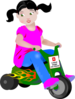 Toddler Biker Clip Art