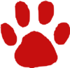 Red Paw Print Clip Art